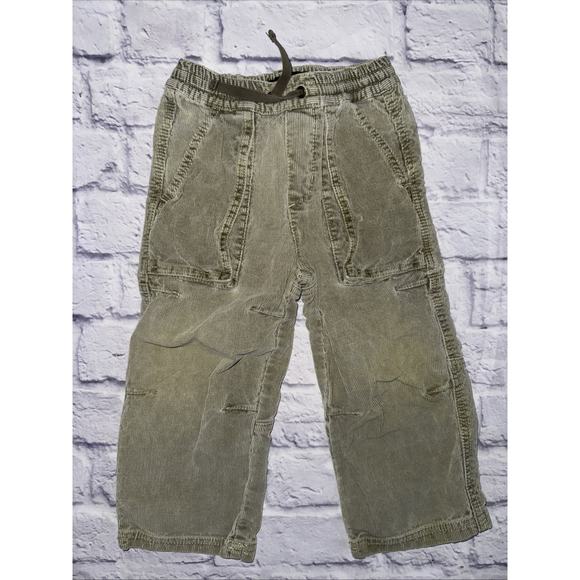 Mini Boden Boys Corduroy Tan Cargo Pants Size 4Y